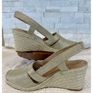 Lauren Ralph Lauren Penelopie Wedge Sandals Beige 9B